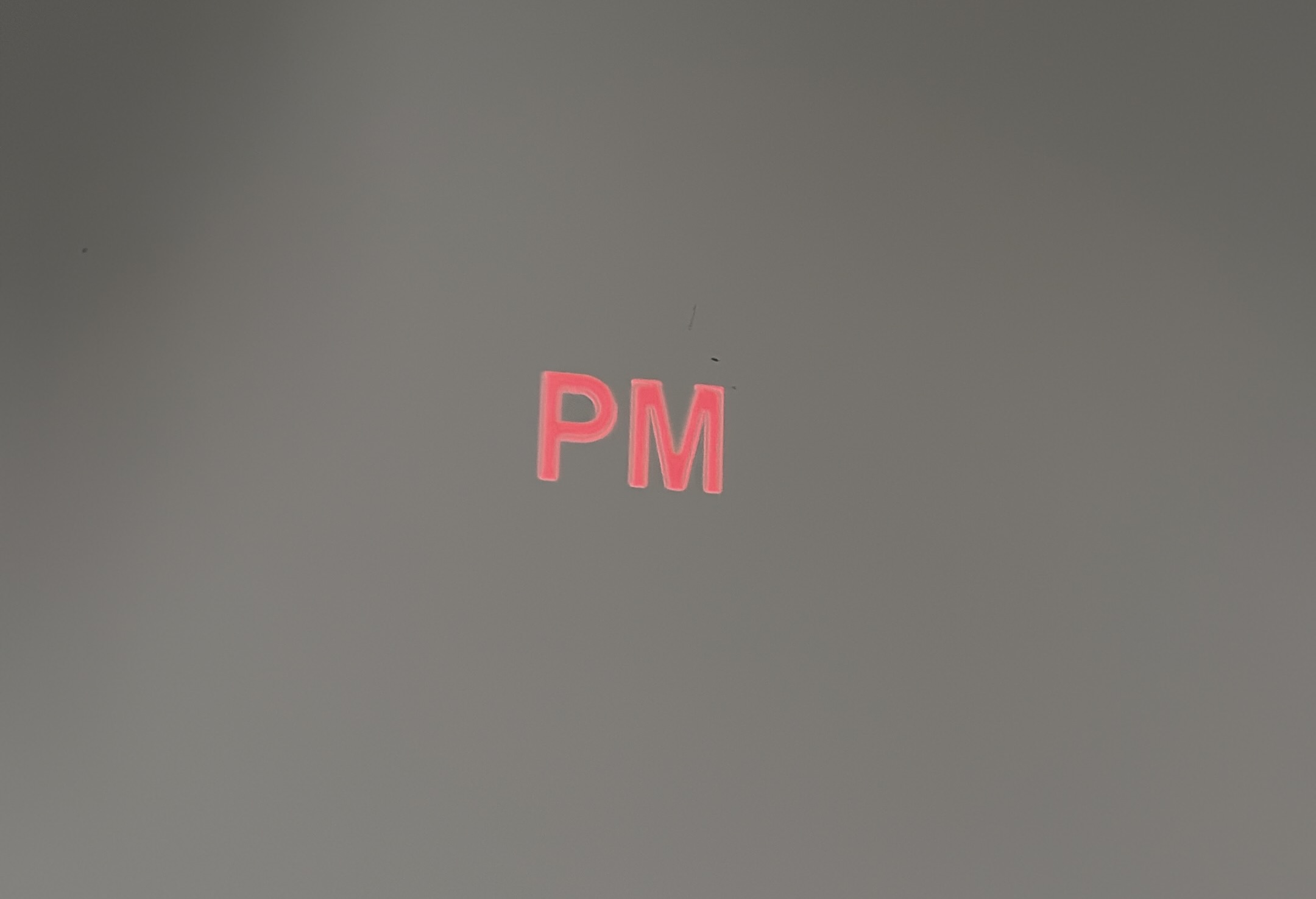 PM indicator glowing on the wall — the first proof that the protocol was working